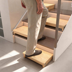 3.5" Wooden Half Step with Non-Slip Rubber Feet