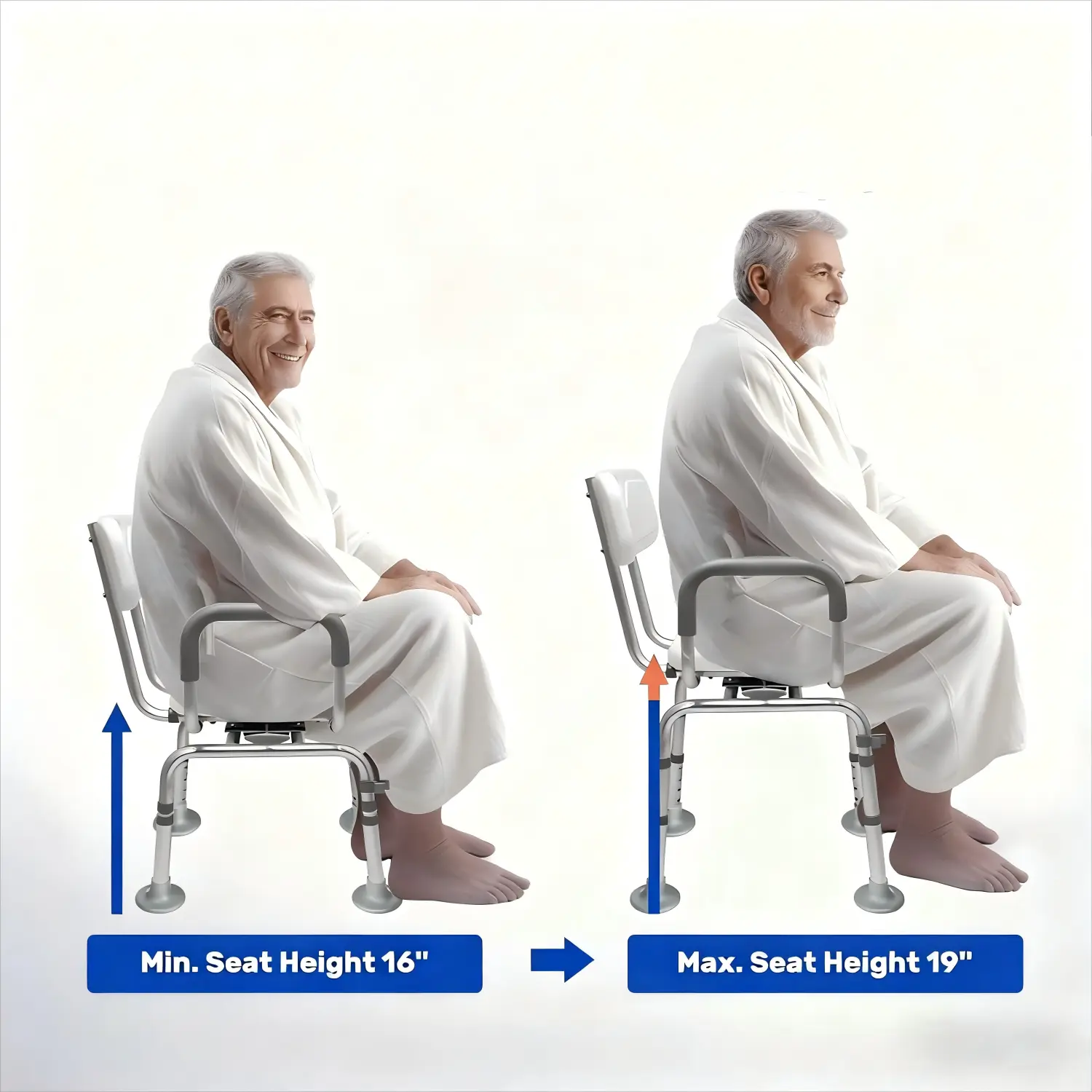 Rotating Showe Rchiar 360° Swivel Shower Chair | Shower Chair for Inside Tub | Rotating Bath ...