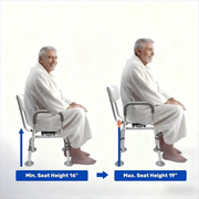 Cold-Proof 360° Swivel Shower Chair with Back And Arms