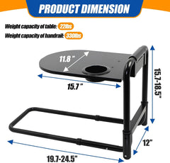 Adjustable Bed Rails for Seniors with Foldable Table