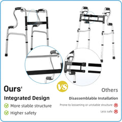 Adjustable Dual Mode Stand Up Walker for Seniors