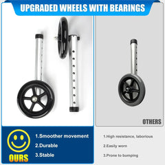 Adjustable Dual Mode Stand Up Walker for Seniors