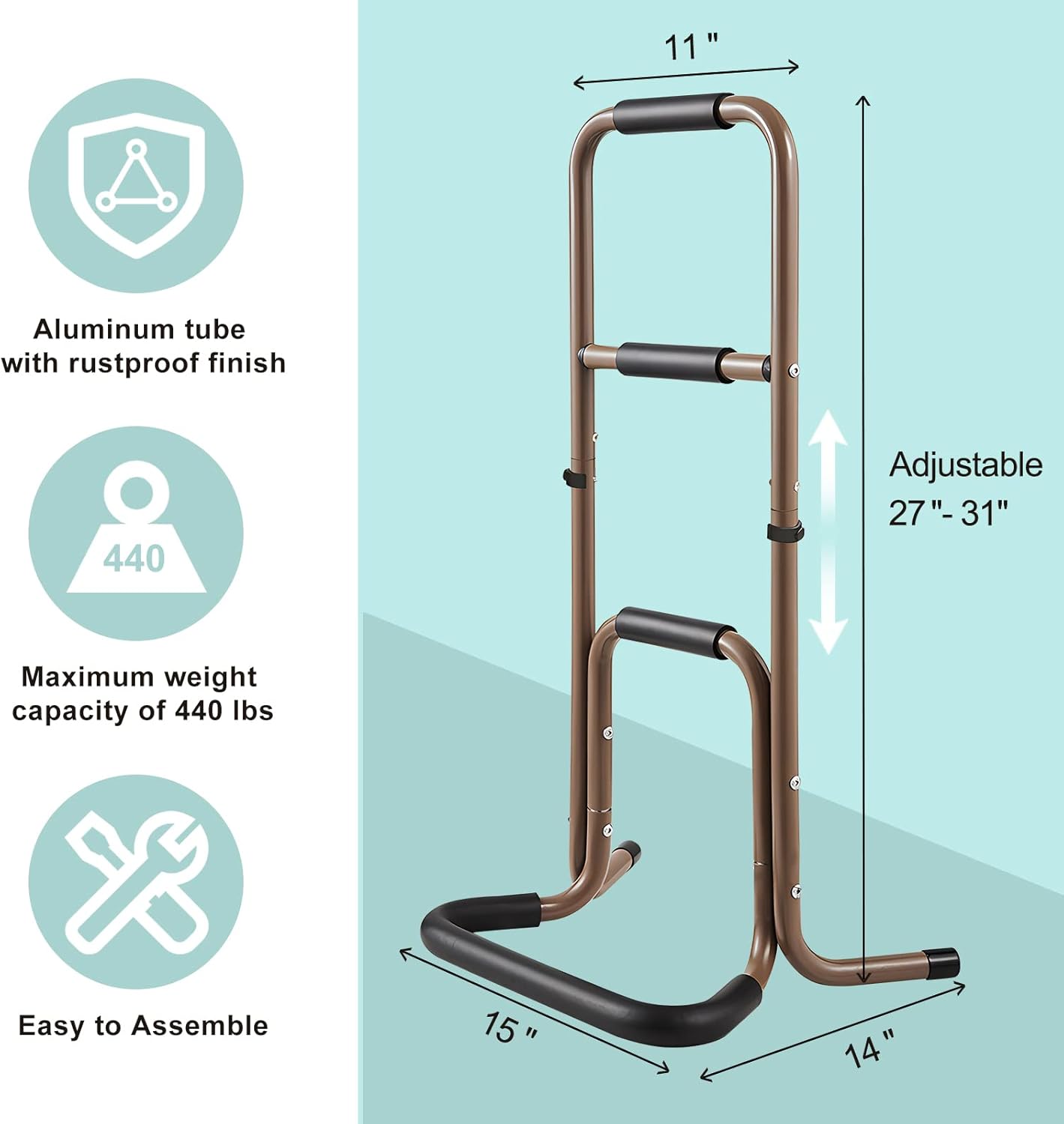 Powered Adjustable Support Portable Chair Lift Assist | Support Weight up to 440lbs | Adjustale ...