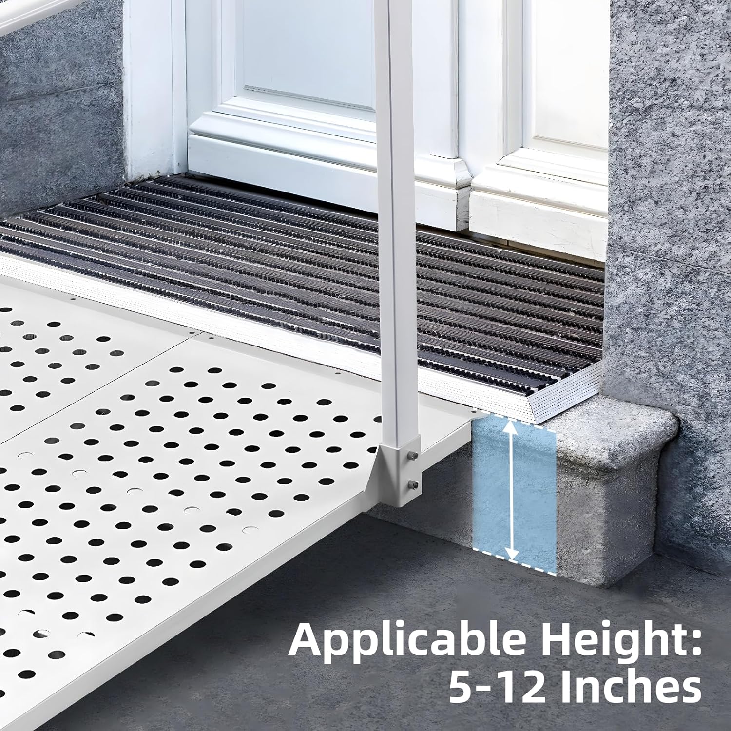 Unfoldable Ramp Heavy-Duty Aluminum Foldable Wheelchair Ramp| Wheelchair Access Ramp w ...