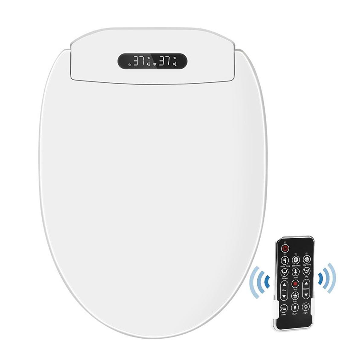 Intelligent Electric Bidet Toilet Seat with Wireless Remote