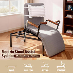LivingCaring™ Power Lift Bed | 4-in-1 Electric Sit-to-Stand Chair Bed