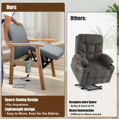 Luxury Leather Power Heavy Duty Lift Chair for Seniors