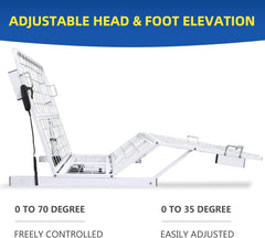 Twin XL Adjustable Bed Frame with Head and Foot Incline