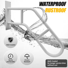 Rustproof Metal Handrail for Exterior Stairs - Matte Black Finish - Living Caring