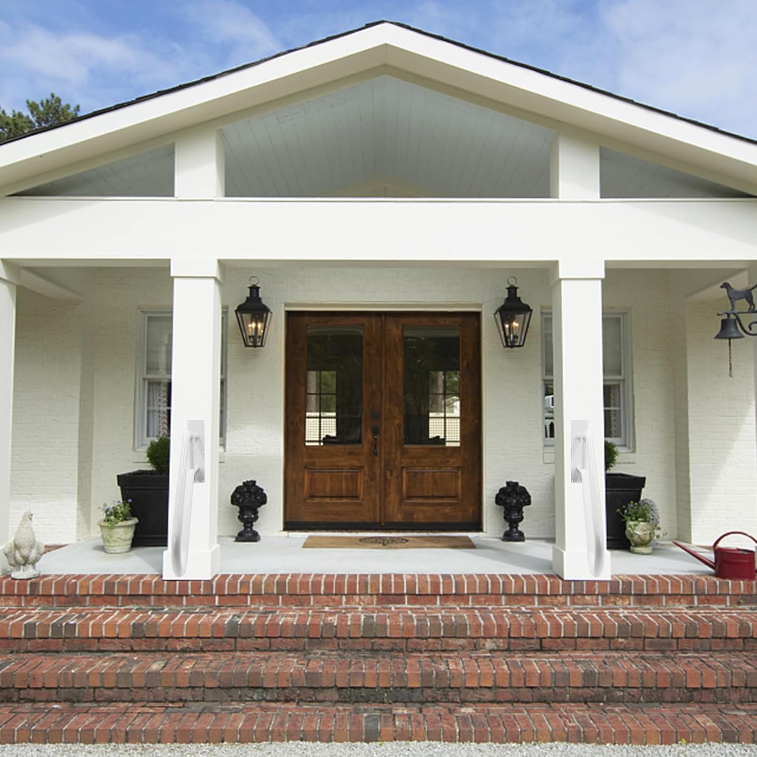 Easy Install Outdoor Handrail for Porch and Entry Steps - Living Caring