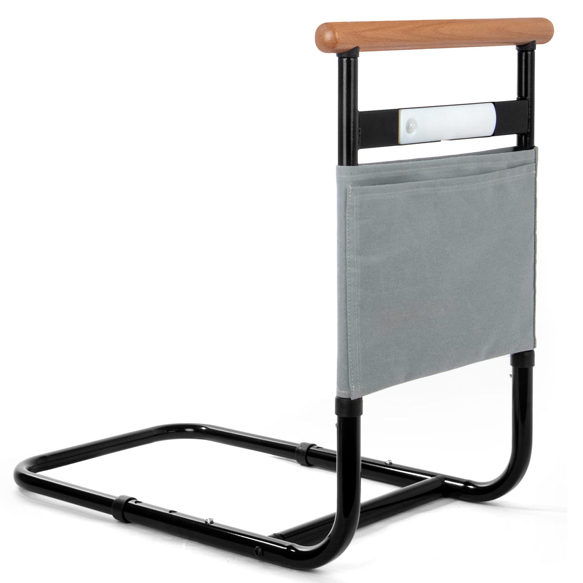 Adjustable Bed Safety Rail with Motion Sensor Night Light & Storage Pocket