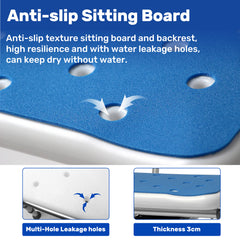 Cold-Proof 360° Swivel Shower Chair with Back And Arms