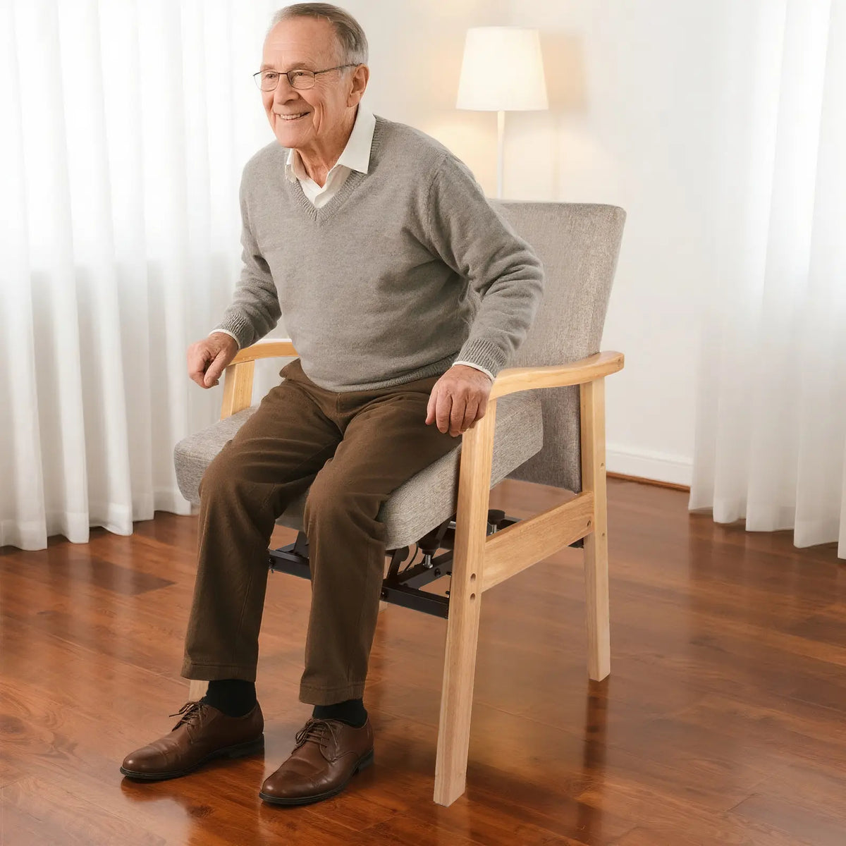 Wooden Power Extra Wide Heavy Duty Lift Chair for Seniors