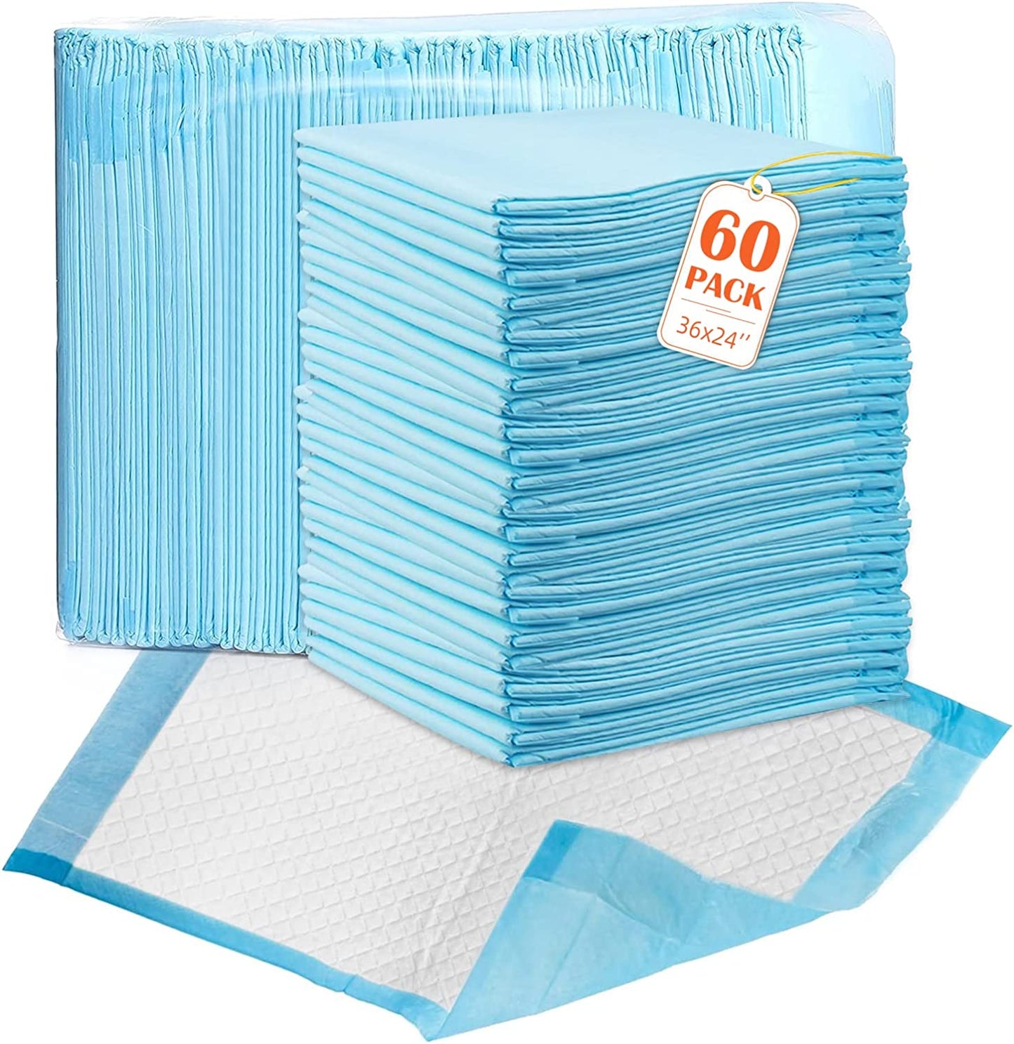 24'x36' 60 Count Disposable Bed Pads for Incontinence